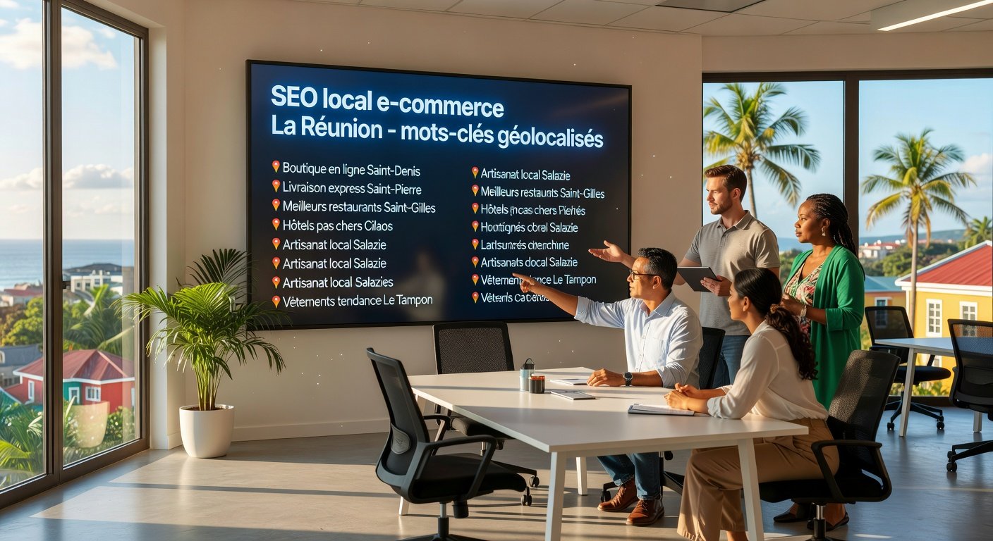 SEO local e-commerce La Réunion - mots-clés géolocalisés